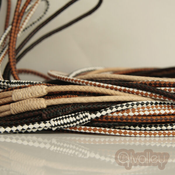 Braided Leather Snap Leads